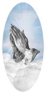 Praying Hands Clouds Blue